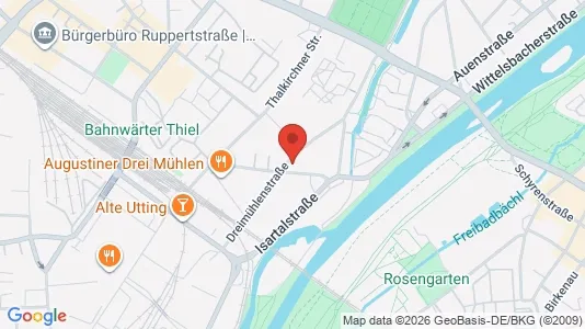 Apartments for rent i Munich Ludwigsvorstadt-Isarvorstadt - kort over placeringen