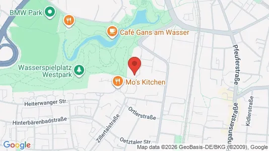 Apartments for rent i Munich Sendling-Westpark - kort over placeringen