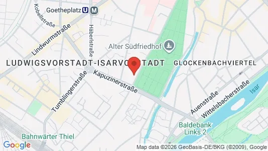 Apartments for rent i Munich Ludwigsvorstadt-Isarvorstadt - kort over placeringen