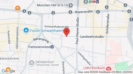 Apartments for rent i Munich Ludwigsvorstadt-Isarvorstadt - kort over placeringen