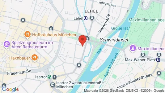 Apartments for rent i Munich Altstadt-Lehel - kort over placeringen