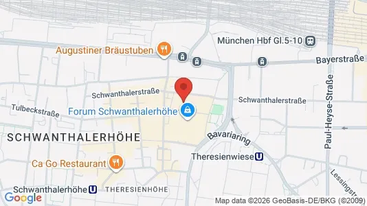Apartments for rent i Munich Schwanthalerhöhe - kort over placeringen