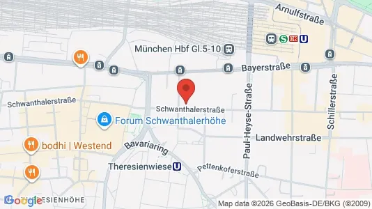 Apartments for rent i Munich Ludwigsvorstadt-Isarvorstadt - kort over placeringen