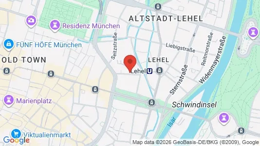 Apartments for rent i Munich Altstadt-Lehel - kort over placeringen