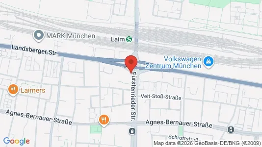 Apartments for rent i Munich Laim - kort over placeringen