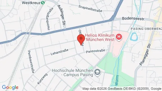 Apartments for rent i Munich Pasing-Obermenzing - kort over placeringen