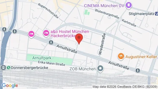Apartments for rent i Munich Maxvorstadt - kort over placeringen