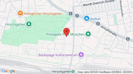 Apartments for rent i Munich Neuhausen-Nymphenburg - kort over placeringen