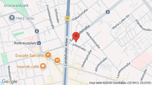 Apartments for rent i Munich Neuhausen-Nymphenburg - kort over placeringen