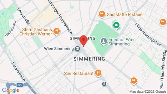 Apartments for rent i Wien Simmering - kort over placeringen