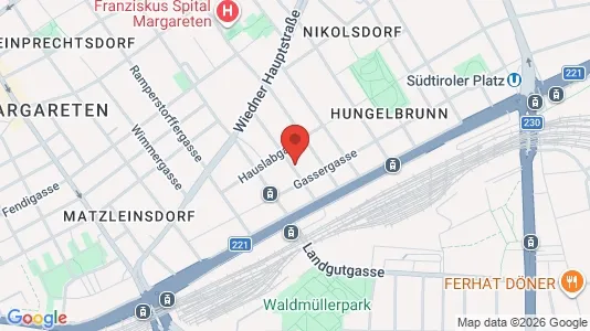 Apartments for rent i Vienna Margareten - kort over placeringen
