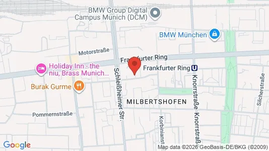 Apartments for rent i Munich Milbertshofen-Am Hart - kort over placeringen