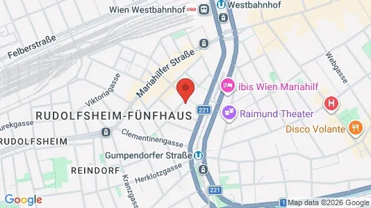 Apartments for rent i Wien Rudolfsheim-Fünfhaus - kort over placeringen