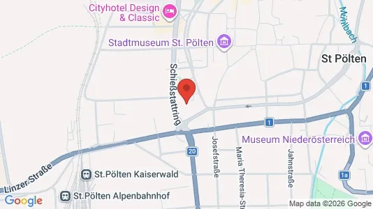 Apartments for rent i Sankt Pölten - kort over placeringen