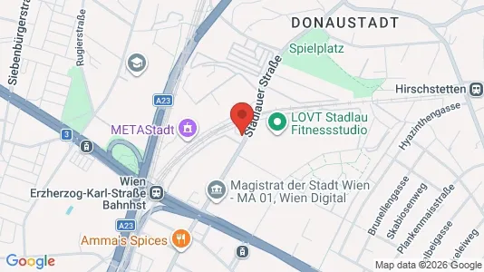 Apartments for rent i Vienna Donaustadt - kort over placeringen