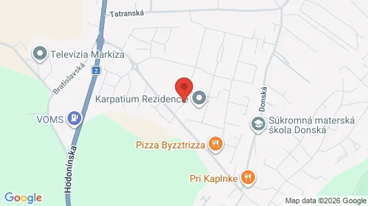 Apartments for rent i Bratislava Záhorská Bystrica - kort over placeringen