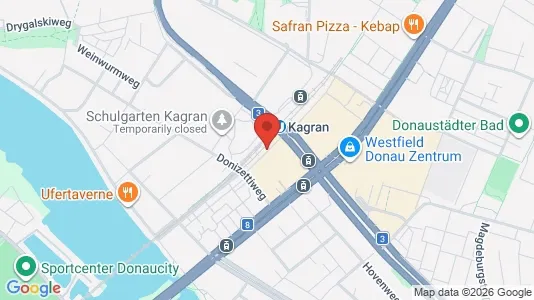 Apartments for rent i Vienna Donaustadt - kort over placeringen