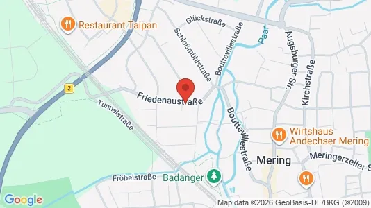 Apartments for rent i Aichach-Friedberg - kort over placeringen