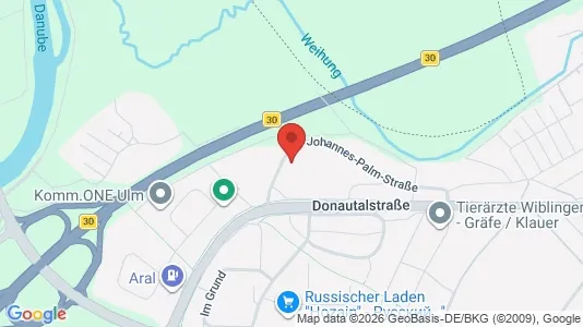 Apartments for rent i Ulm - kort over placeringen