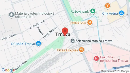 Apartments for rent i Trnava - kort over placeringen