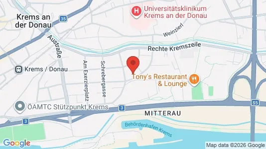 Apartments for rent i Krems an der Donau - kort over placeringen