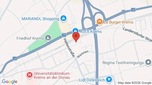 Apartments for rent i Krems an der Donau - kort over placeringen