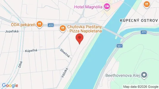 Apartments for rent i Piešťany - kort over placeringen