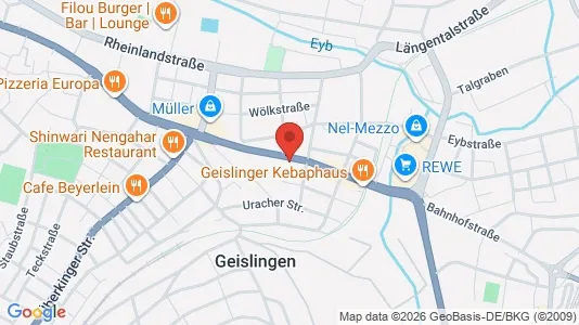 Apartments for rent i Göppingen - kort over placeringen