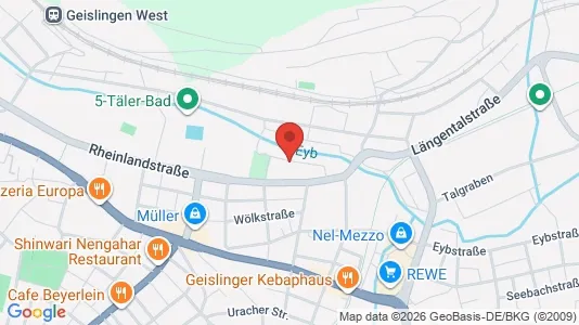 Apartments for rent i Göppingen - kort over placeringen