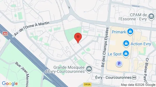 Apartments for rent i Évry - kort over placeringen