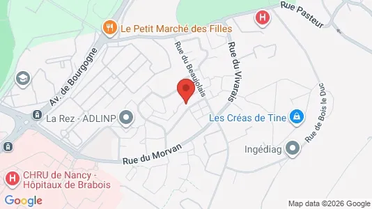 Apartments for rent i Nancy - kort over placeringen