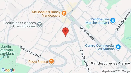 Apartments for rent i Nancy - kort over placeringen