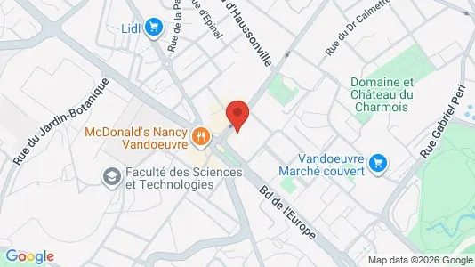 Apartments for rent i Nancy - kort over placeringen