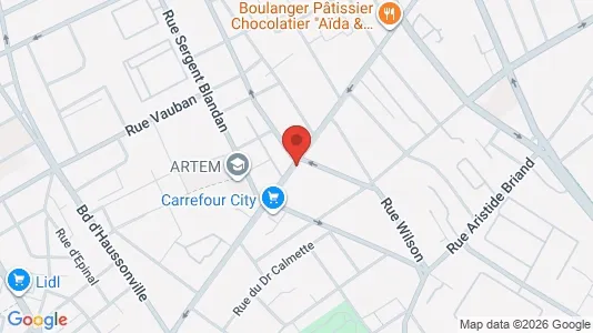 Apartments for rent i Nancy - kort over placeringen