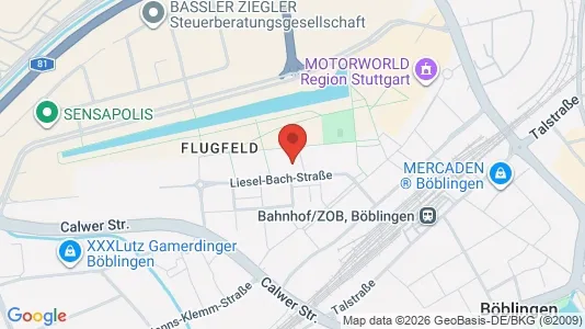 Apartments for rent i Böblingen - kort over placeringen