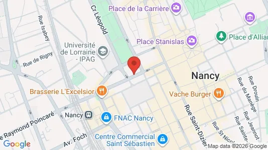 Apartments for rent i Nancy - kort over placeringen