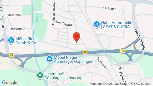 Apartments for rent i Göppingen - kort over placeringen