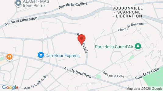 Apartments for rent i Nancy - kort over placeringen