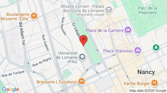 Apartments for rent i Nancy - kort over placeringen