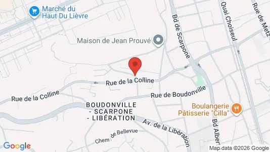 Apartments for rent i Nancy - kort over placeringen
