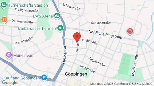 Apartments for rent i Göppingen - kort over placeringen