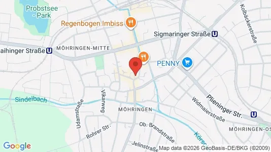Rooms for rent i Stuttgart Möhringen - kort over placeringen