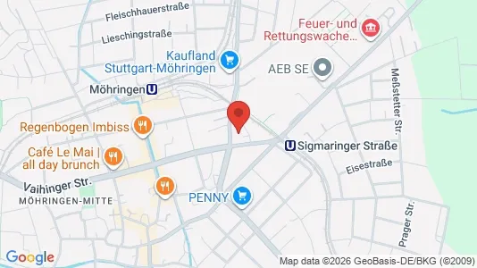 Apartments for rent i Stuttgart Möhringen - kort over placeringen