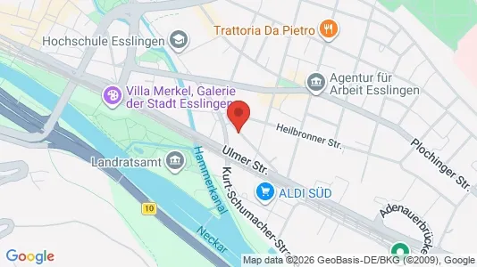 Apartments for rent i Esslingen - kort over placeringen