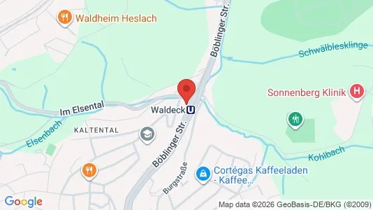 Apartments for rent i Stuttgart-Süd - kort over placeringen