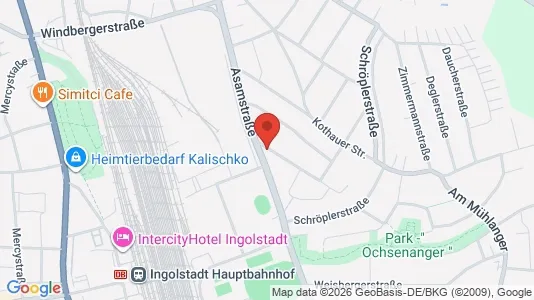 Apartments for rent i Ingolstadt - kort over placeringen