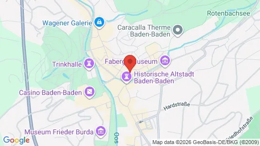 Apartments for rent i Baden-Baden - kort over placeringen