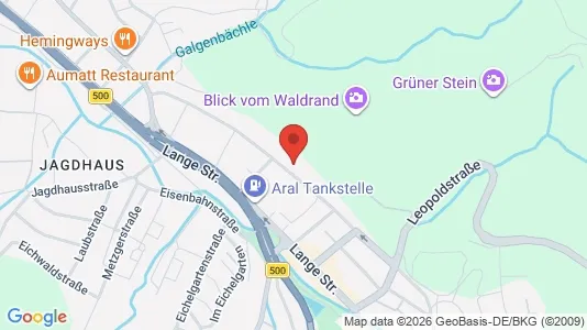 Apartments for rent i Baden-Baden - kort over placeringen