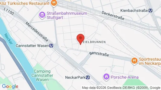 Apartments for rent i Stuttgart Bad Cannstatt - kort over placeringen