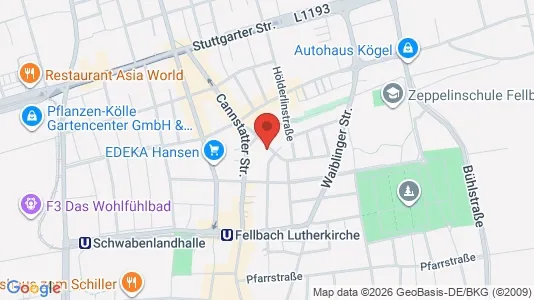 Apartments for rent i Rems-Murr-Kreis - kort over placeringen